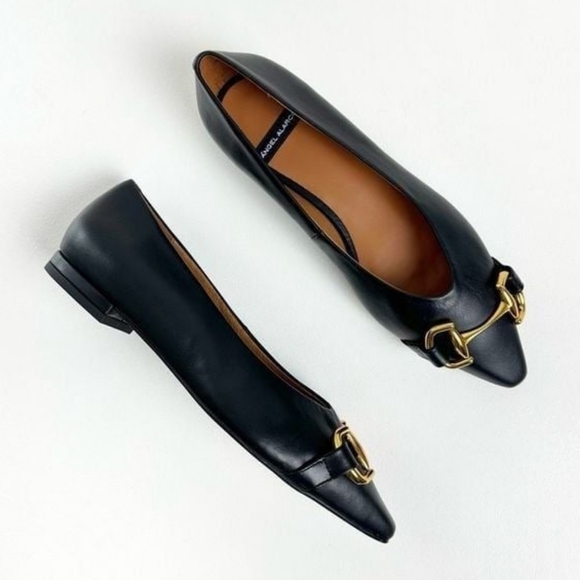 Angel Alarcon Anthropologie Macy Flat In Black Size 41 10 10.5 - Picture 2 of 13